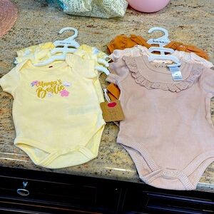 NWT 3-6M short sleeve baby girl onesies